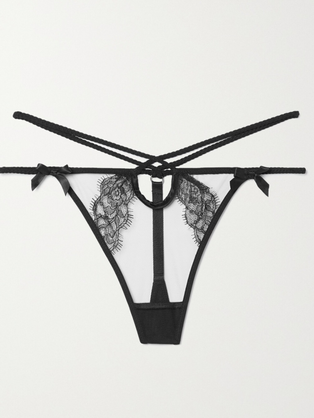 Agent Provocateur Black Nyxie Thong – Size 1
